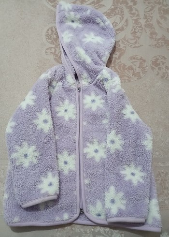 Kız Çocuk Mor Kapüşonlu Peluş Ceket 3 YAŞ - Görsel 7