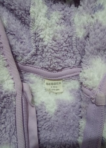 Kız Çocuk Mor Kapüşonlu Peluş Ceket 3 YAŞ - Görsel 5