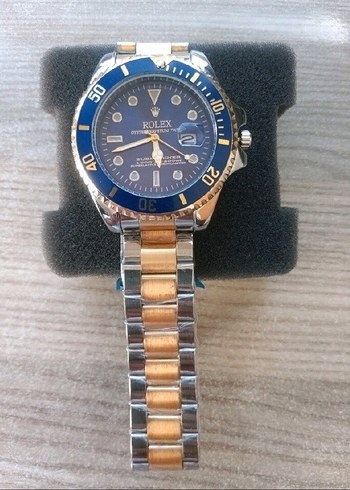 Mavi Kadranlı Erkek Rolex Saat - Görsel 4