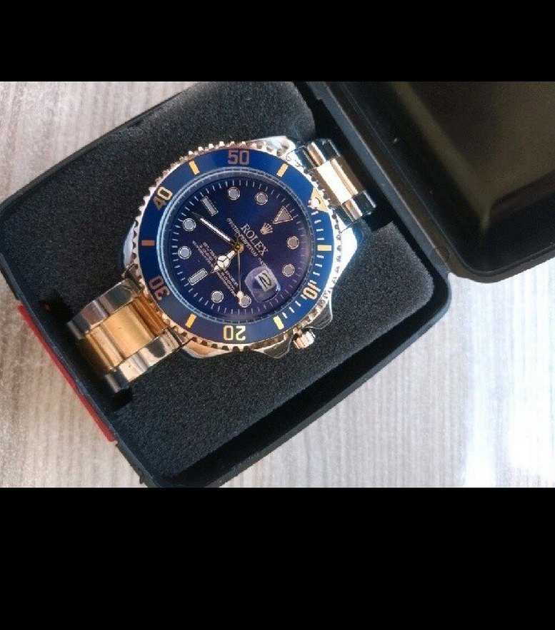 Mavi Kadranlı Erkek Rolex Saat - Görsel 5