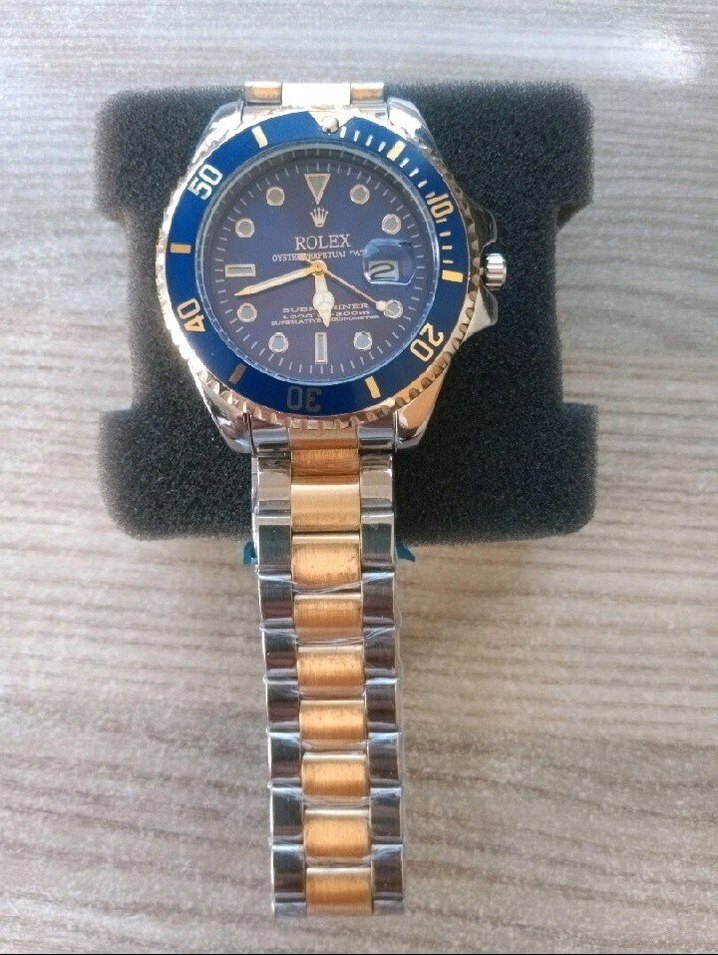 Mavi Kadranlı Erkek Rolex Saat - Görsel 4