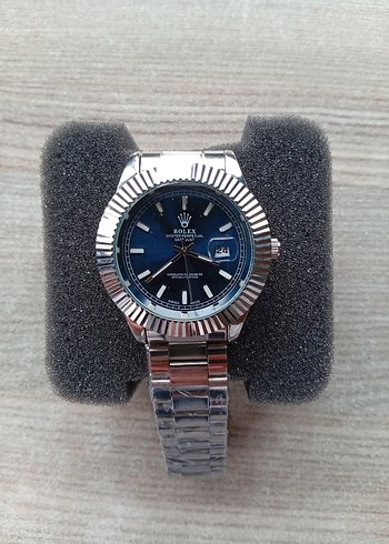 Rolex Klasik Erkek Kol Saati Lacivert Kadran - Görsel 5