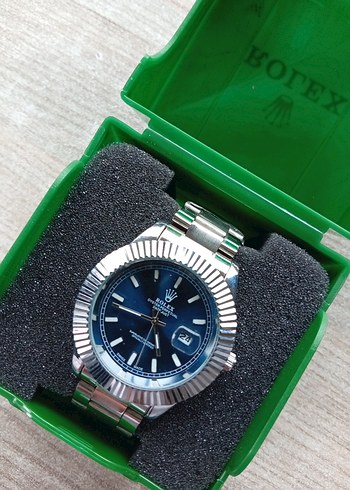 Rolex Klasik Erkek Kol Saati Lacivert Kadran - Görsel 2