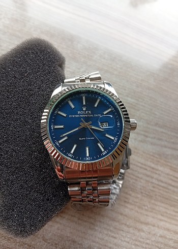 Mavi Kadranlı Klasik Erkek Saat - Görsel 5