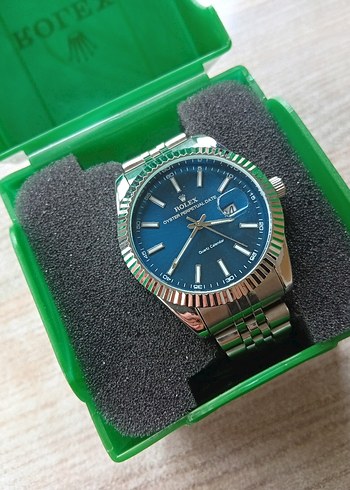 Mavi Kadranlı Klasik Erkek Saat - Görsel 3