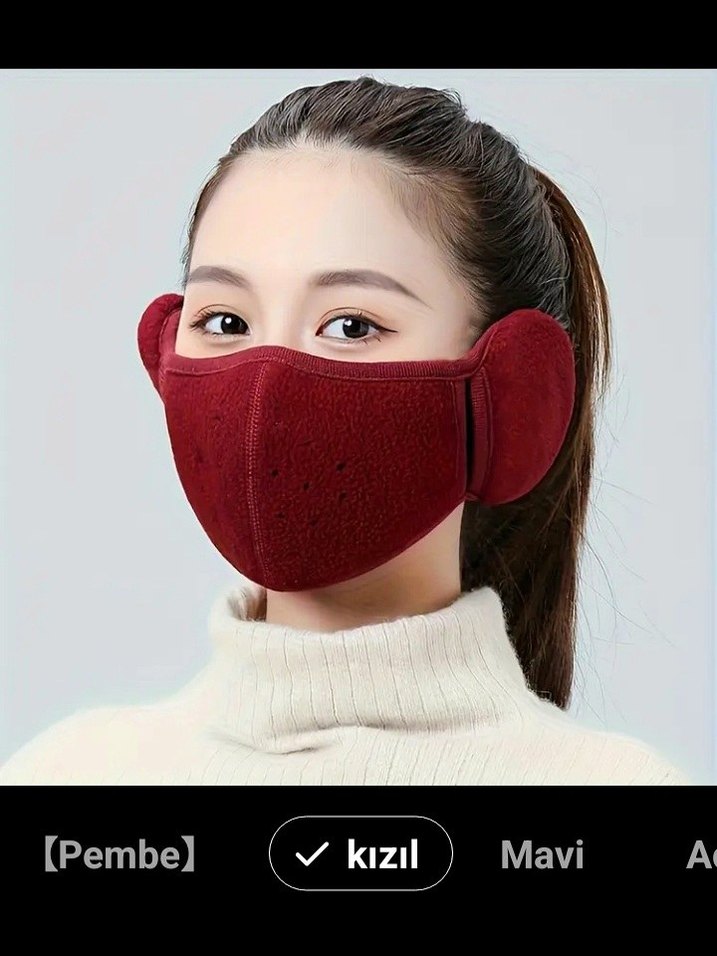 Sıcak Tutucu Kadın ve Erkek Maske - Görsel 4
