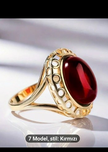 Klasik İşlemeli Parlak Altın Renkli Kadın Yüzük - Görsel 3