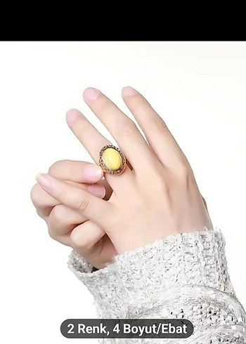 Klasik İşlemeli Parlak Altın Renkli Kadın Yüzük - Görsel 4