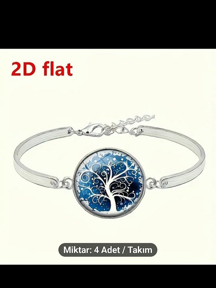 4 Parça Mavi Bohem Takı Seti - Görsel 3