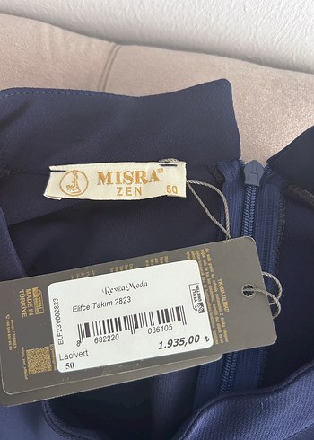 50 Beden mavi Renk Lacivert Uzun Kollu Drapeli Taşlı Tunik Alt Üst Takım