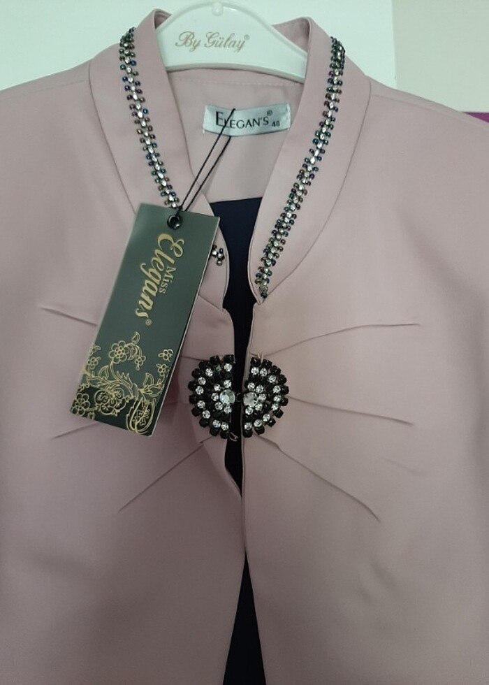 Ceketli abiye elbise - Görsel 2