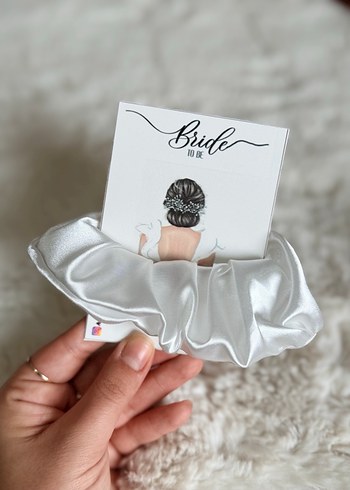 Beyaz Saten Toka hediyelik - Görsel 3