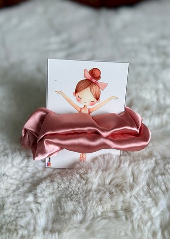 Pembe Saten Fırfırlı Saç Tokası - Görsel 3