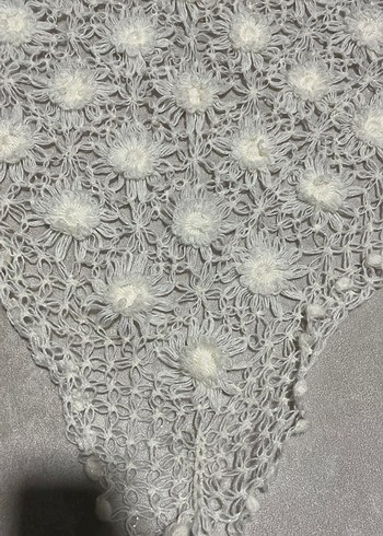 Dantel Detaylı Bohem Kadın Örgü Şal - Görsel 2