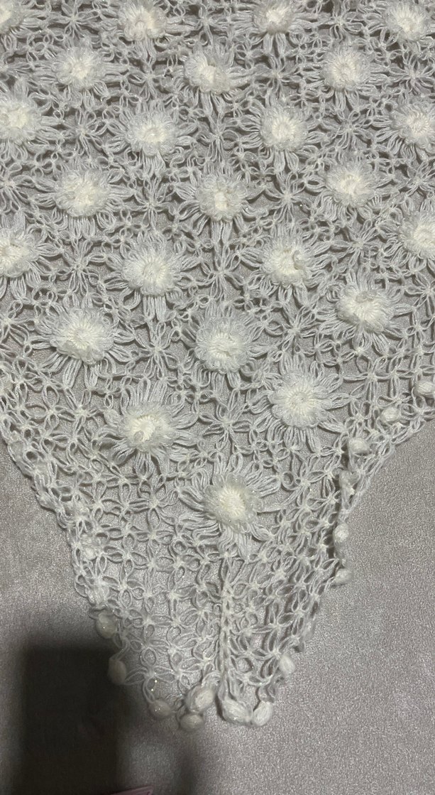 Dantel Detaylı Bohem Kadın Örgü Şal - Görsel 2