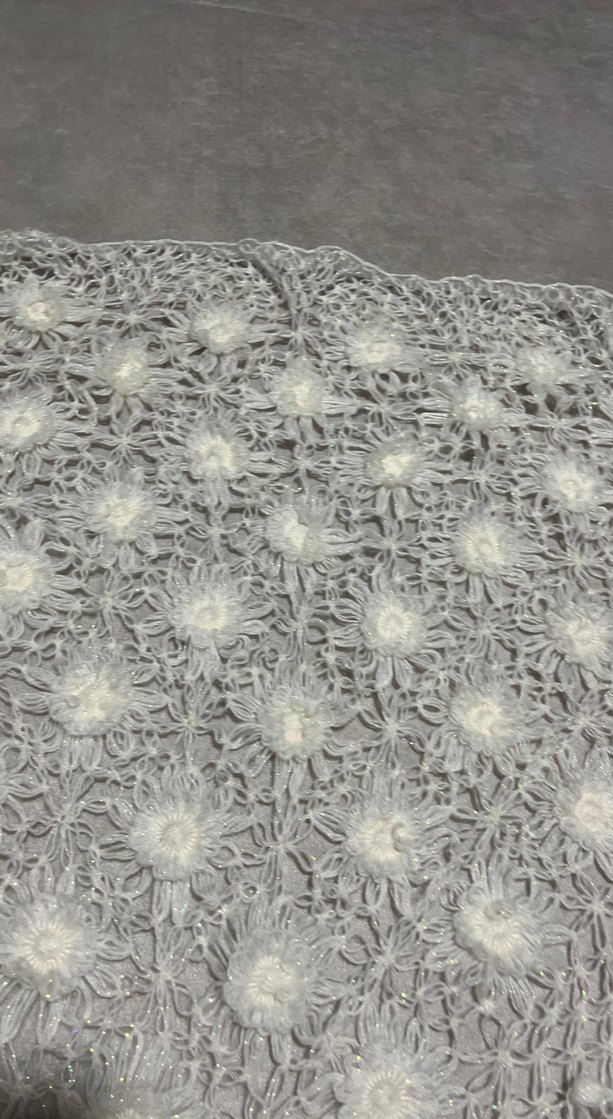 Dantel Detaylı Bohem Kadın Örgü Şal - Görsel 3