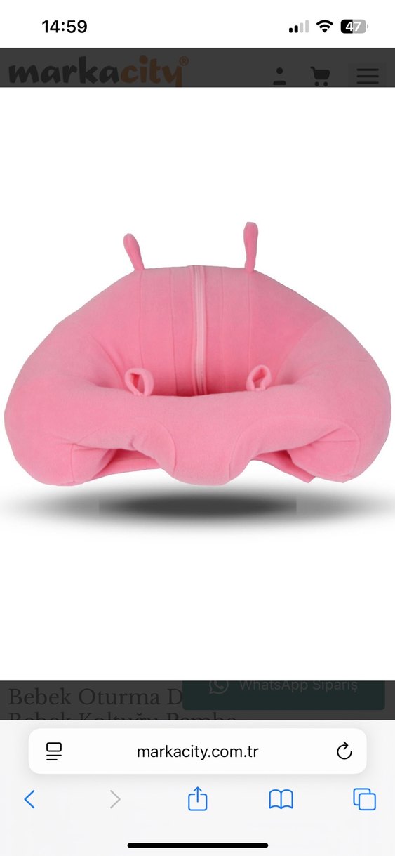 Bebek Oturma Destek Minderi, Bebek Koltuğu Pembe - Görsel 2