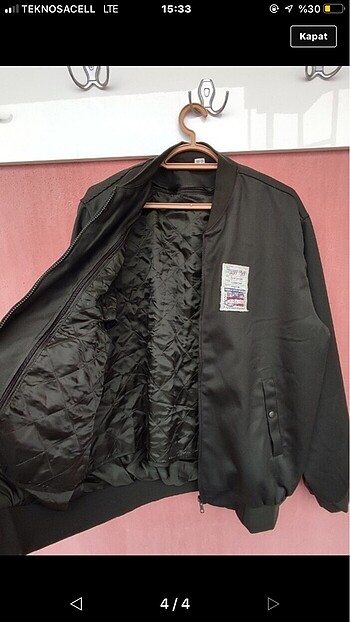 xl Beden haki Renk Bomber ceket