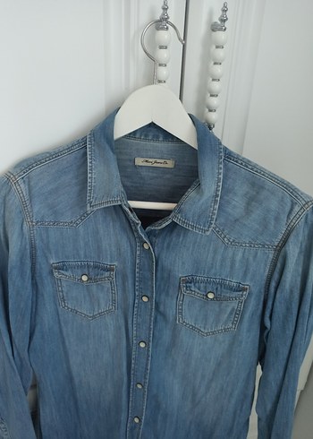 Mavi Jeans Düğmeli Uzun Kollu Denim Gömlek