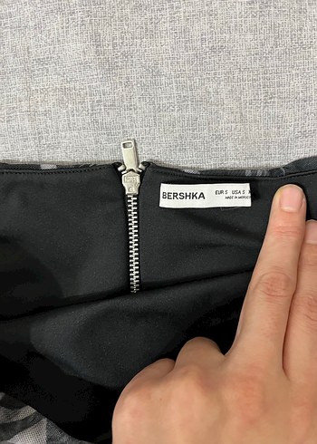 Gri Baskılı Straplez Drapeli Bluz - Görsel 3