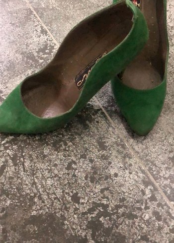Erol Kundura Yeşil Süet Stiletto