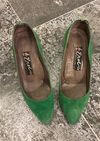 Yeşil Süet Stiletto