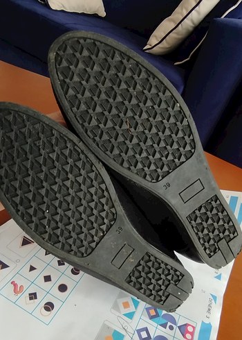 38 Beden siyah Renk Siyah Parlak Taşlı Kadın Düz Ayakkabı