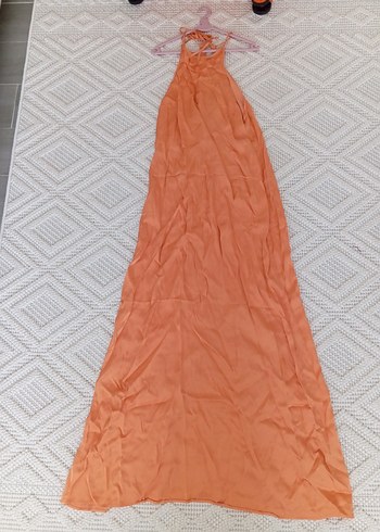 Zara Turuncu, Uzun, Askılı, Kadın Elbise