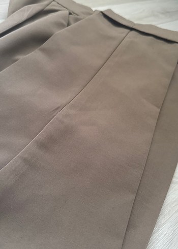 Bej Kemerli Kadın Cigarette Pantolon - Görsel 4