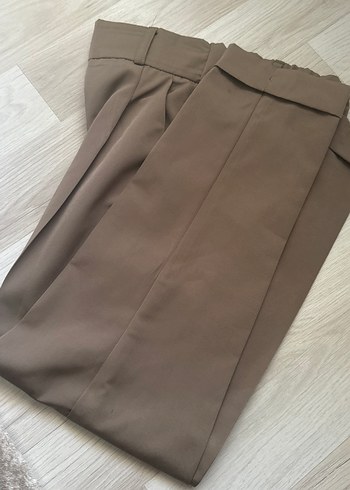 Bej Kemerli Kadın Cigarette Pantolon - Görsel 3