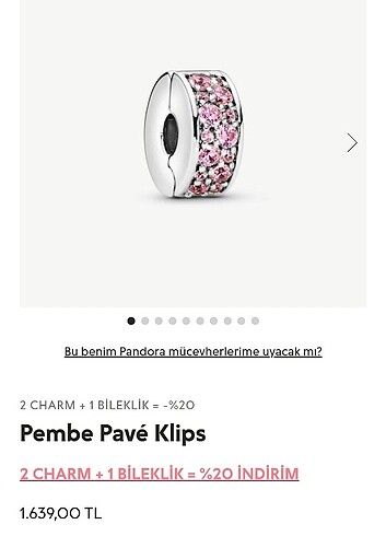 Pandora Orjinal pandora charm