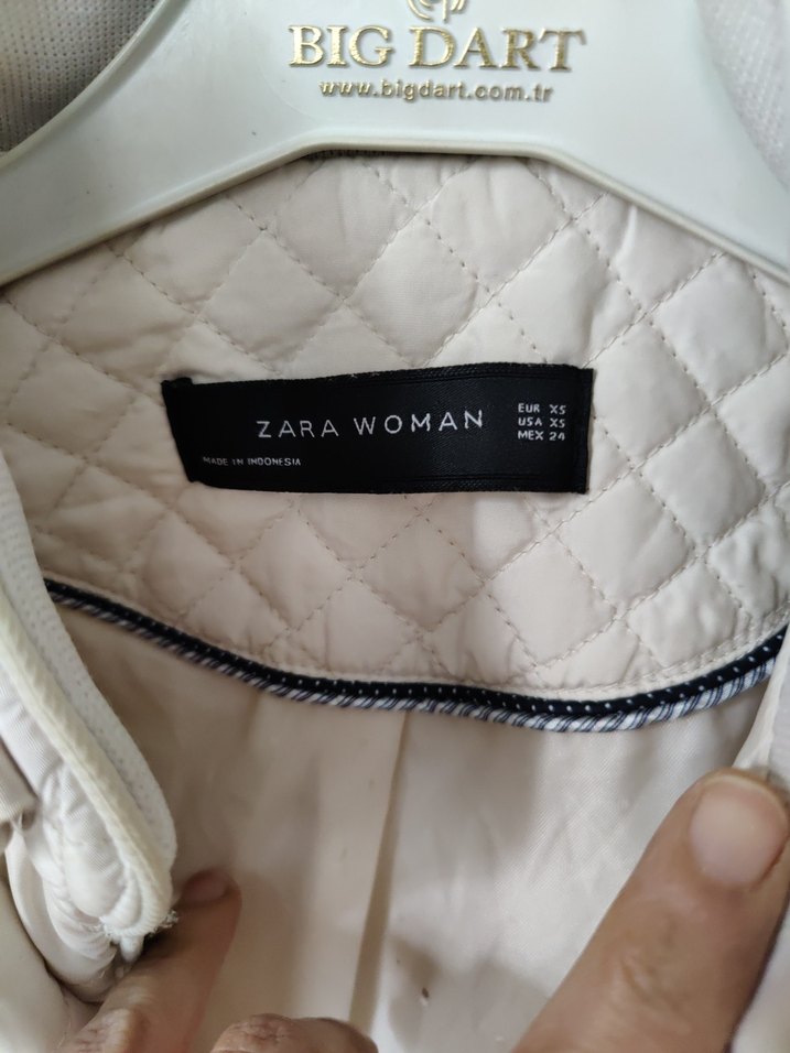 Kırık Beyaz  Kadın Kısa Ceket zara - Görsel 4