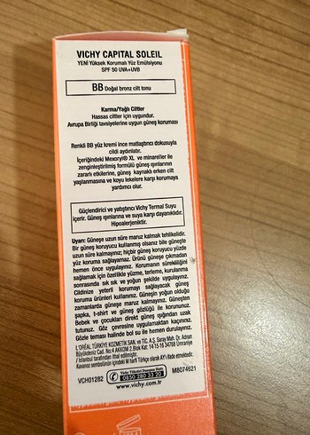 Vichy Capital Soleil SPF 50 Tonlu Yüz Koruyucu - Görsel 2