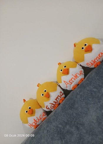 Sarı renkli peluş civciv oyuncak uyku arkadaşı - Görsel 2