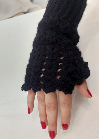 Örgü Gotik Parmaksız Eldiven - Görsel 4