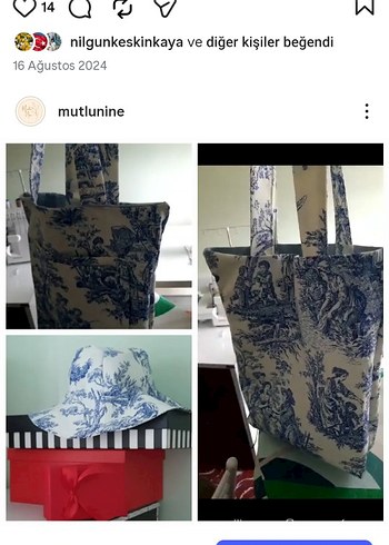 Mavi Plaj Çantası - Bohem Stil - Görsel 3