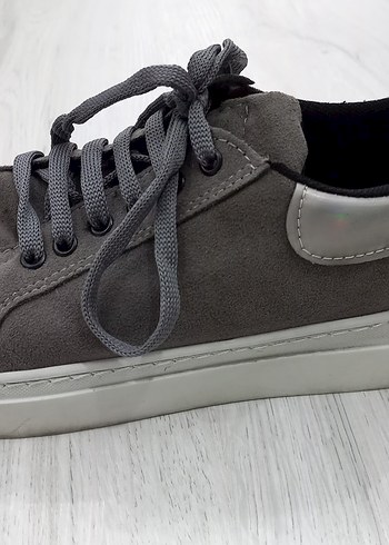 Gri Erkek&Kadın Süet Spor Ayakkabı - Görsel 3