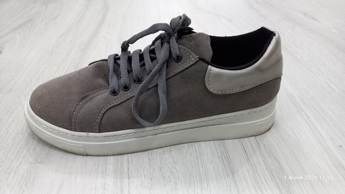 Gri Erkek&Kadın Süet Spor Ayakkabı - Görsel 3
