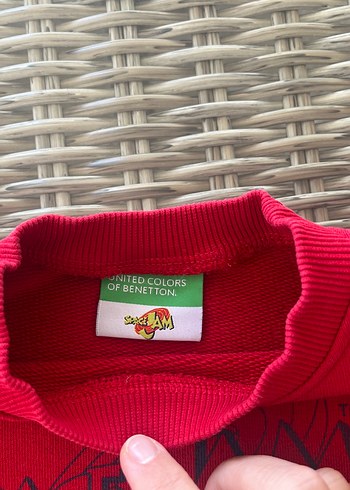 Kırmızı Space Jam Baskılı Erkek Sweatshirt - Görsel 2