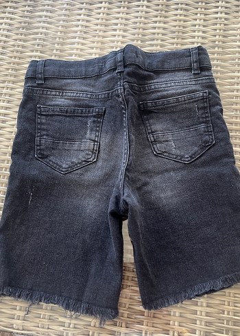 Erkek Gri Denim Rahat Kesim Şort - Görsel 2