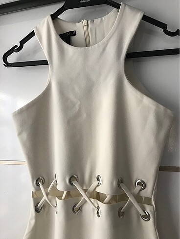 xs Beden Beli Çapraz Bağcıklı Elbise