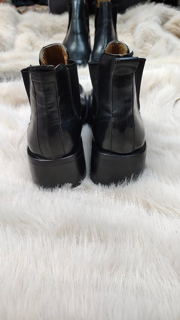 Siyah Kürklü İtalyan markası Erkek Bot - Görsel 3