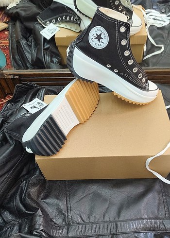 39 Beden siyah Renk Converse Siyah Kadın Dolgu Topuklu Spor Ayakkabı