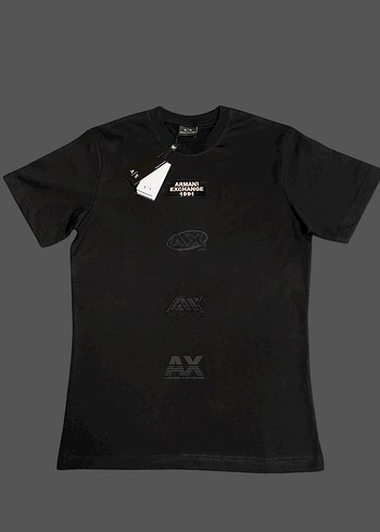 Siyah Baskılı Erkek Tişört AX