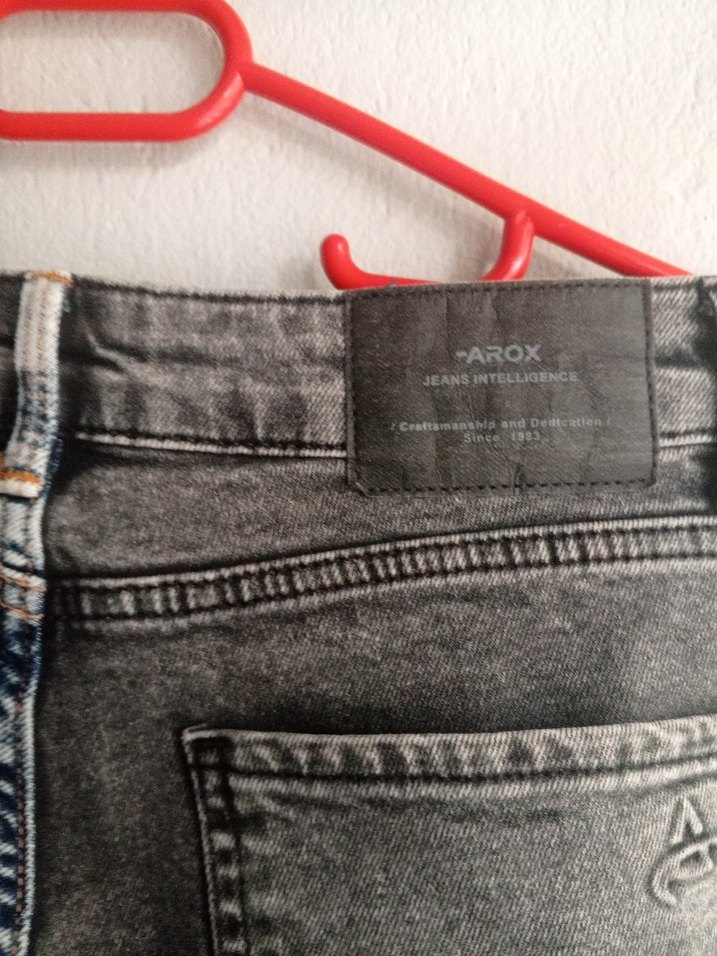 iki renk  Detaylı  Kadın Kot Pantolon - Görsel 4