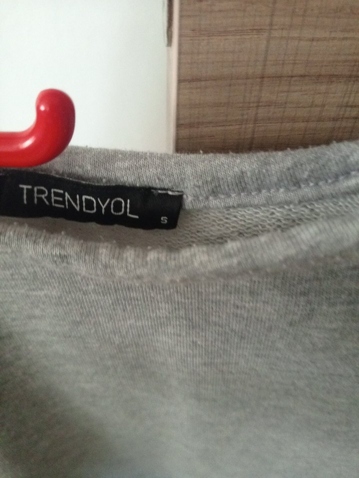 Gri Triko Kadın Bisiklet Yaka Kazak - Görsel 3