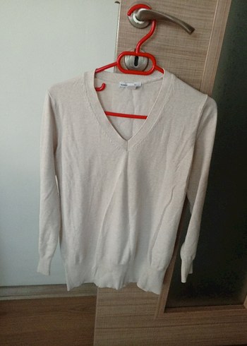 Krem rengi Kadın Bisiklet Yaka Kazak - Görsel 3