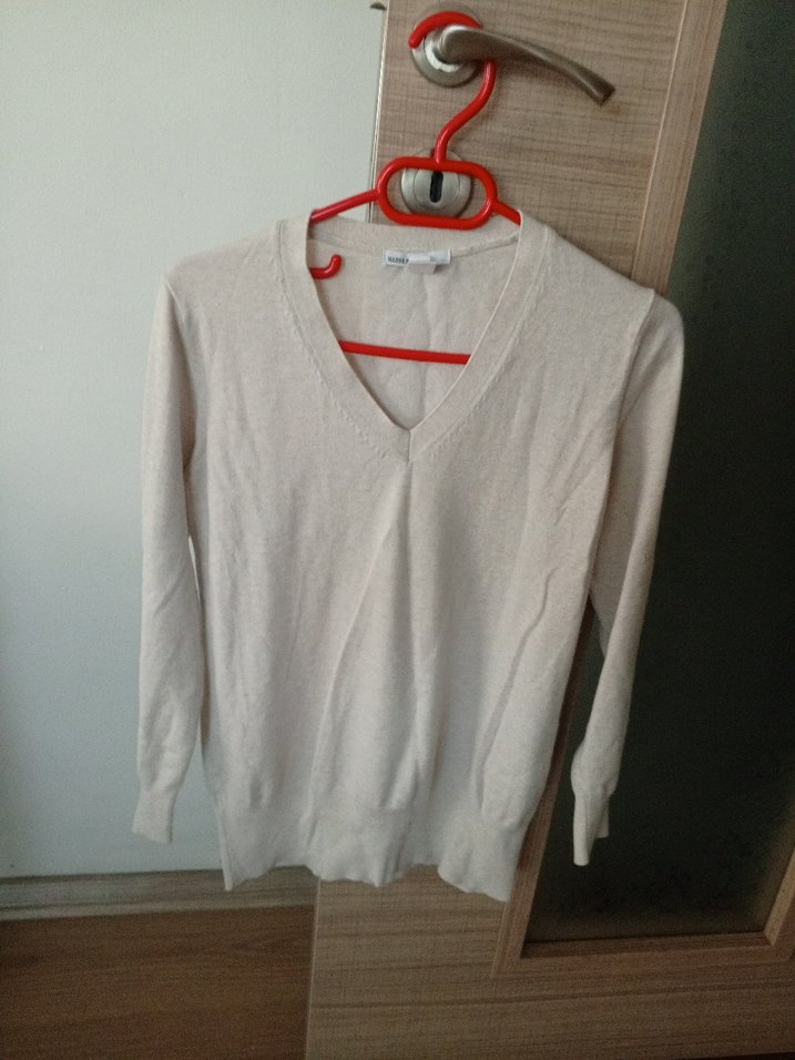 Krem rengi Kadın Bisiklet Yaka Kazak - Görsel 3