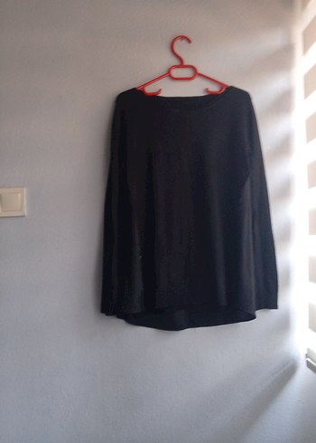 V Yaka Pileli Siyah Hamile Bluzu - Görsel 4