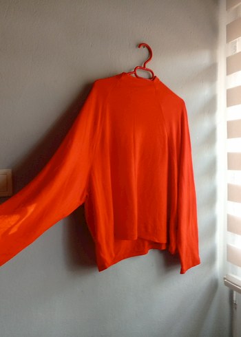 turuncu Kadın Uzun Kollu Basic Kazak - Görsel 3